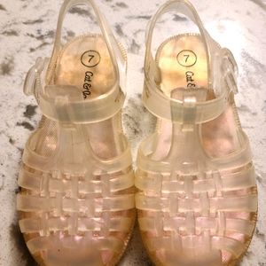 Toddler Girl's Iridescent Fisherman Jelly Sandals